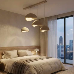 Riippuvalaisin Linento Lighting Luna Nua C 30, 4-osainen, luonnonvalkoinen