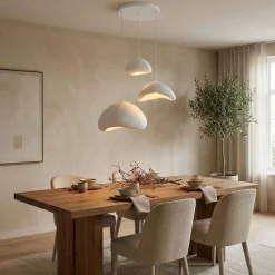 Riippuvalaisin Linento Lighting Luna Nua T, 3-osainen, valkoinen