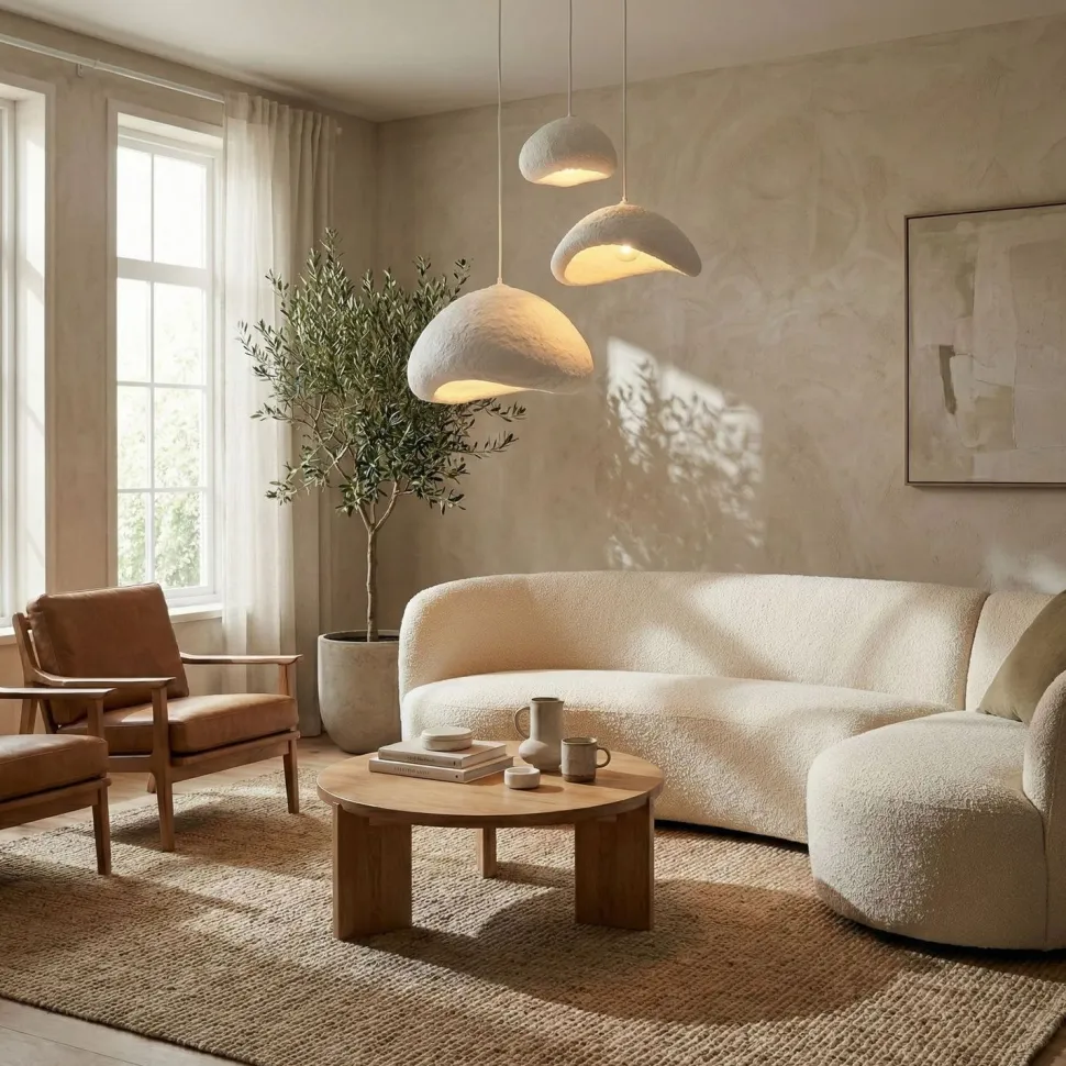 Riippuvalaisin Linento Lighting Luna Nua T, 3-osainen, valkoinen
