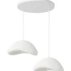 Riippuvalaisin Linento Lighting Luna 40-40-T-Nua, 2-osainen, säädettävä korkeus, valkoinen