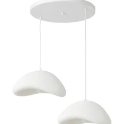 Riippuvalaisin Linento Lighting Luna 40-40-T-Nua, 2-osainen, säädettävä korkeus, valkoinen