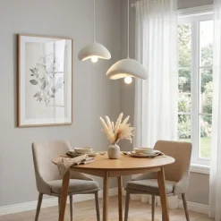 Riippuvalaisin Linento Lighting Luna 30-40-T-Nua, 2-osainen, säädettävä korkeus, valkoinen