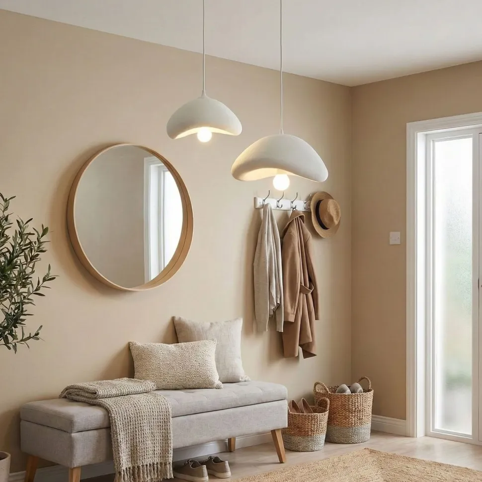 Riippuvalaisin Linento Lighting Luna 30-40-T-Nua, 2-osainen, säädettävä korkeus, valkoinen