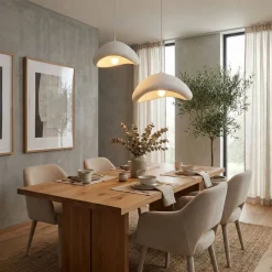Riippuvalaisin Linento Lighting Luna 40-50-T-Nua, 2-osainen, valkoinen