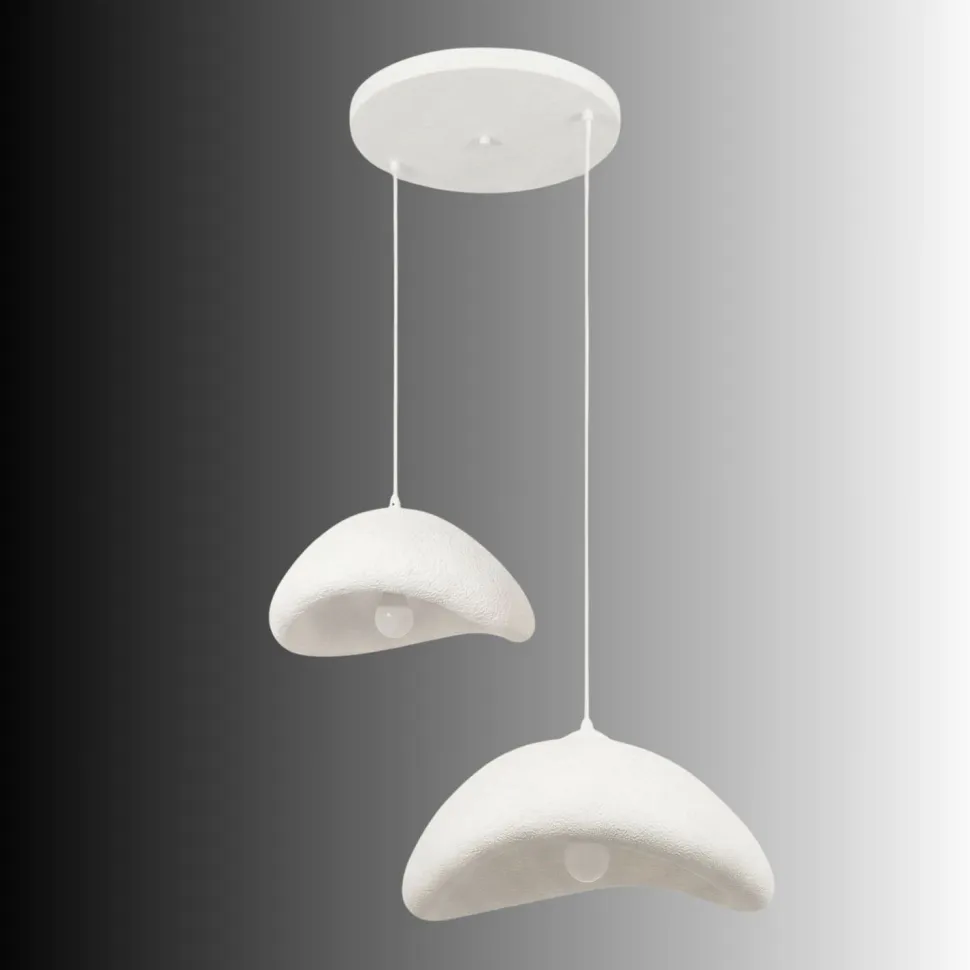 Riippuvalaisin Linento Lighting Luna 40-50-T-Nua, 2-osainen, valkoinen