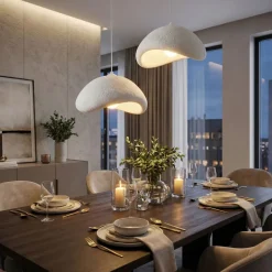 Riippuvalaisin Linento Lighting Luna 50-50-T-Nua, 2-osainen, valkoinen
