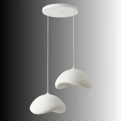 Riippuvalaisin Linento Lighting Luna 50-50-T-Nua, 2-osainen, valkoinen