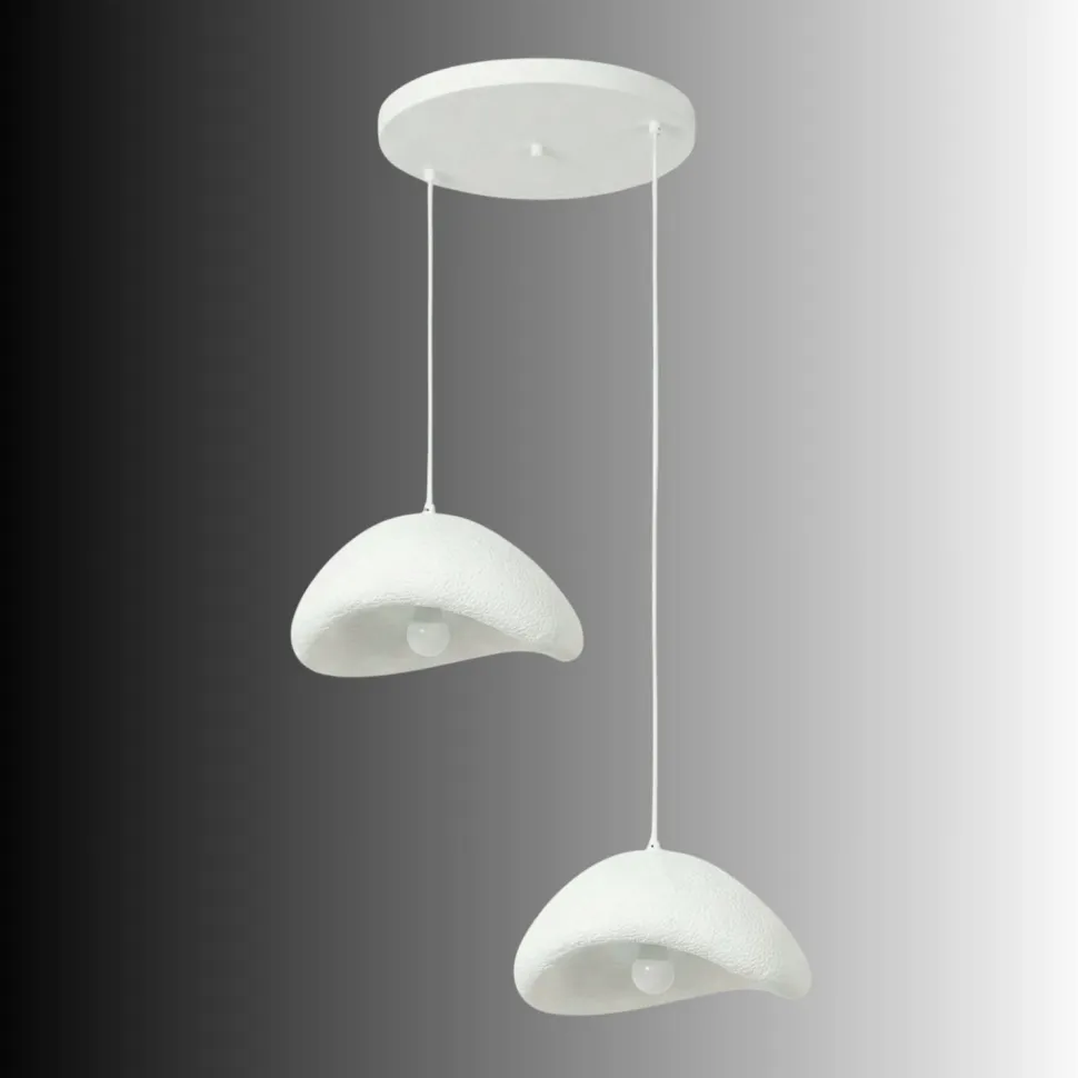Riippuvalaisin Linento Lighting Luna 40-40-T-Nua, 2-osainen, valkoinen