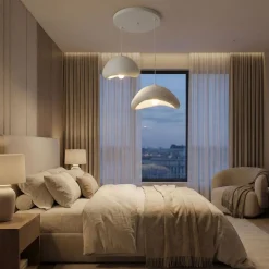 Riippuvalaisin Linento Lighting Luna 30-40-T-Nua, 2-osainen, valkoinen