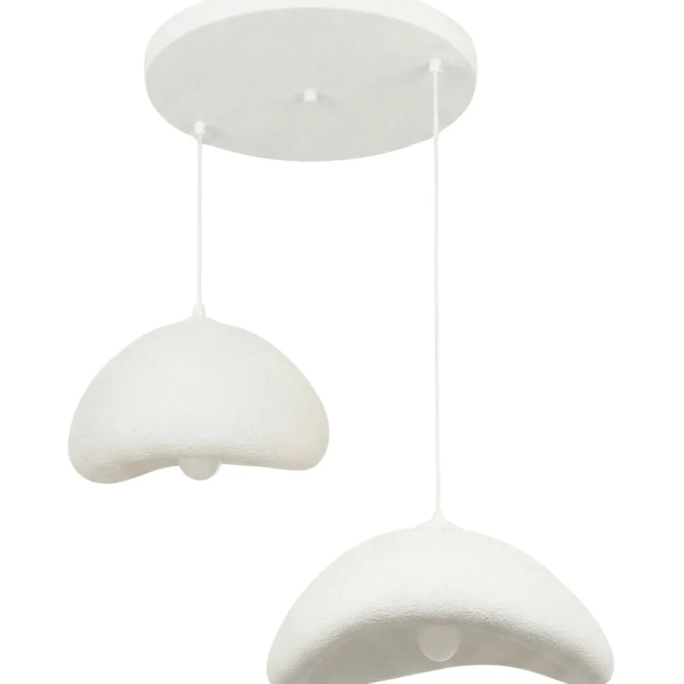 Riippuvalaisin Linento Lighting Luna 30-40-T-Nua, 2-osainen, valkoinen