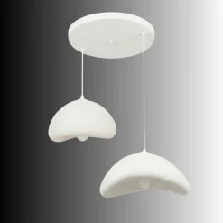 Riippuvalaisin Linento Lighting Luna 30-40-T-Nua, 2-osainen, valkoinen