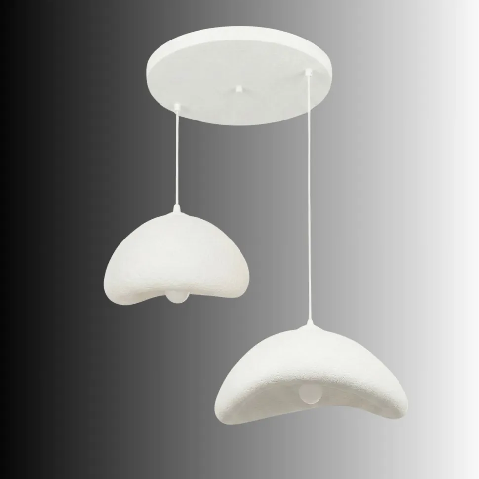 Riippuvalaisin Linento Lighting Luna 30-40-T-Nua, 2-osainen, valkoinen