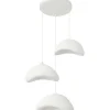 Riippuvalaisin Linento Lighting Luna T, 3-osainen, valkoinen