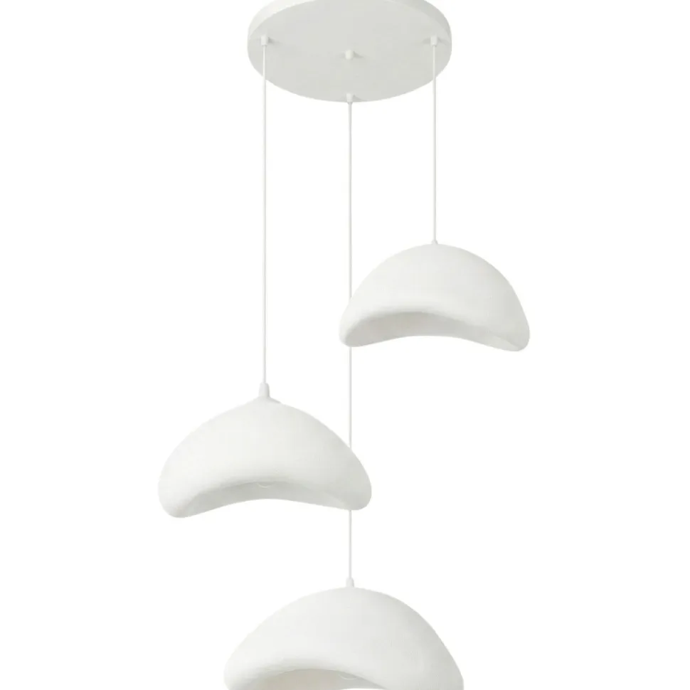 Riippuvalaisin Linento Lighting Luna T, 3-osainen, valkoinen