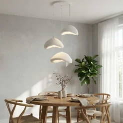 Riippuvalaisin Linento Lighting Luna T, 3-osainen, valkoinen