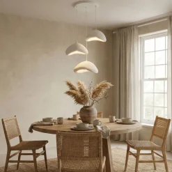 Riippuvalaisin Linento Lighting Luna T, 3-osainen, valkoinen