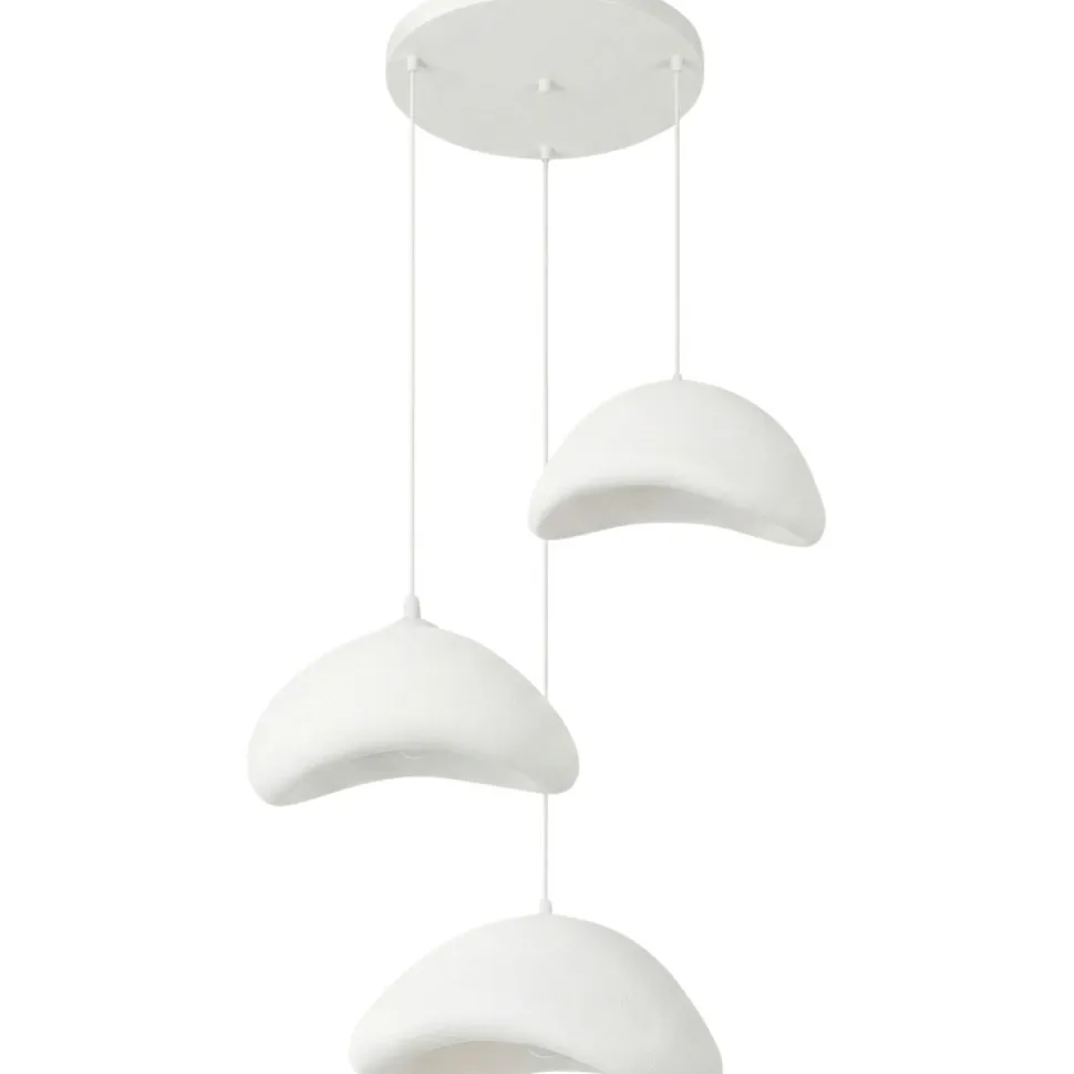 Riippuvalaisin Linento Lighting Luna T, 3-osainen, valkoinen