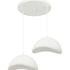 Riippuvalaisin Linento Lighting Luna 50-50-T, 2-osainen, valkoinen