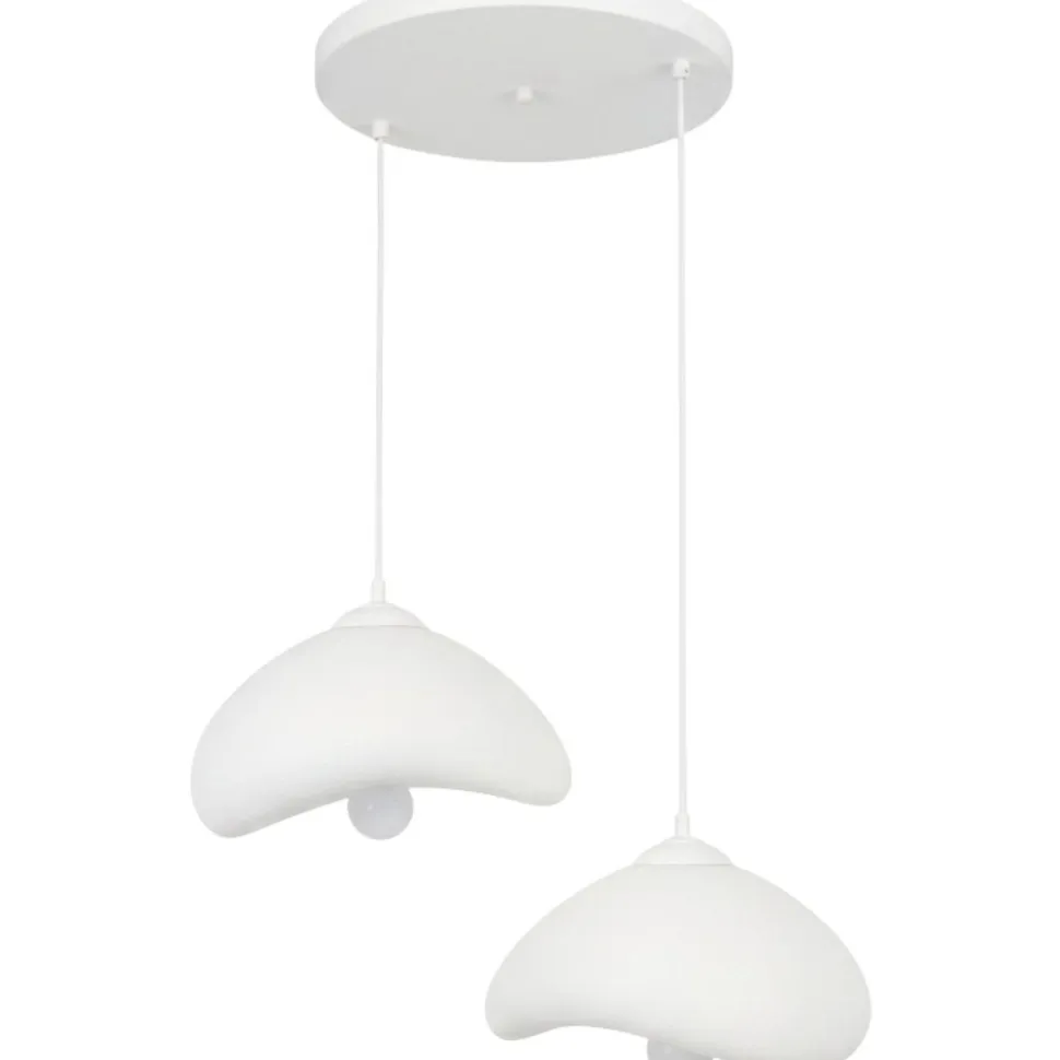 Riippuvalaisin Linento Lighting Luna 30-2-T, 2-osainen, valkoinen