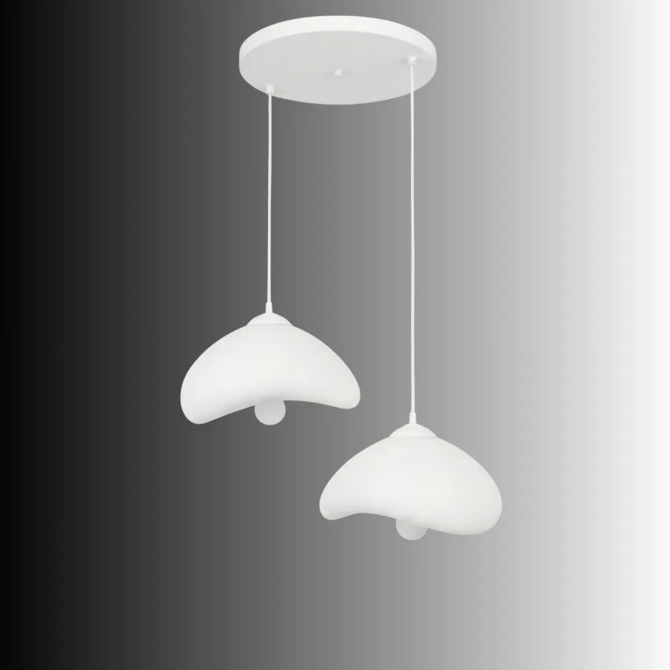 Riippuvalaisin Linento Lighting Luna 30-2-T, 2-osainen, valkoinen