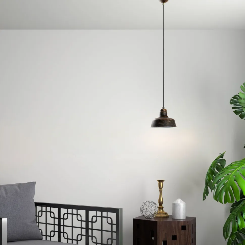 Riippuvalaisin Linento Lighting MEMATI-181RETRO-1, Ø19cm, tummanruskea