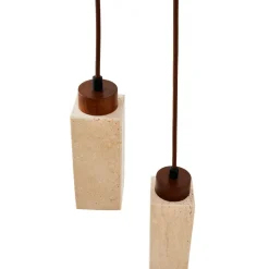 Riippuvalaisin Linento Lighting Mule-B, 2-osainen, GU10, IP20, max. 10W, beige/pähkinä