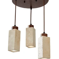 Riippuvalaisin Linento Lighting Mule-C, 3-osainen, GU10, IP20, max. 10W, beige/pähkinä