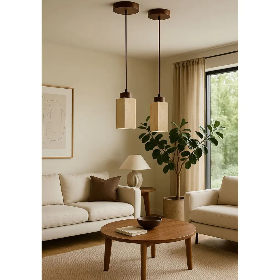 Riippuvalaisin Linento Lighting Mule, GU10, IP20, max. 10W, beige/pähkinä