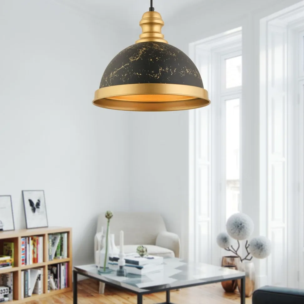 Riippuvalaisin Linento Lighting RT-5, Ø29cm, E27, max. 40W, IP20, musta