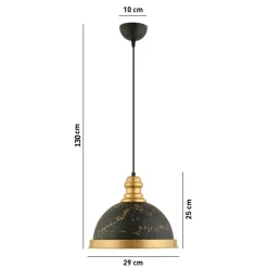 Riippuvalaisin Linento Lighting RT-5, Ø29cm, E27, max. 40W, IP20, musta