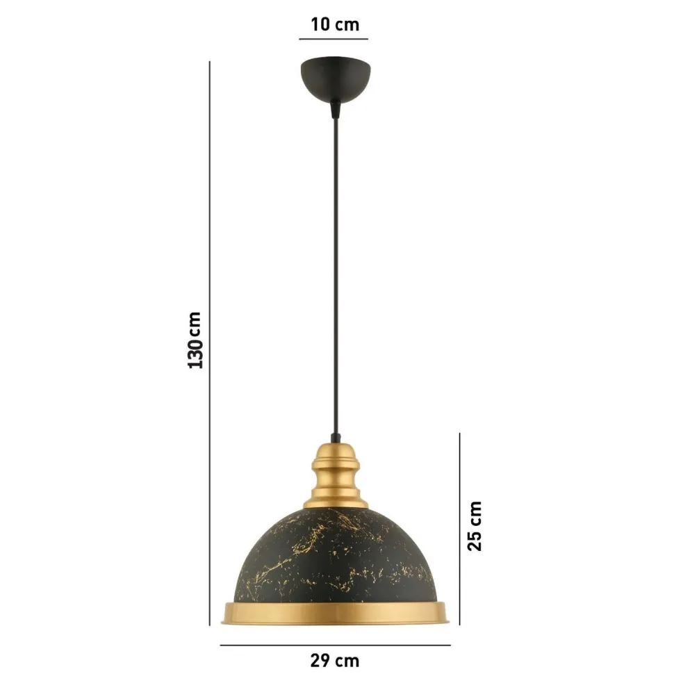 Riippuvalaisin Linento Lighting RT-5, Ø29cm, E27, max. 40W, IP20, musta