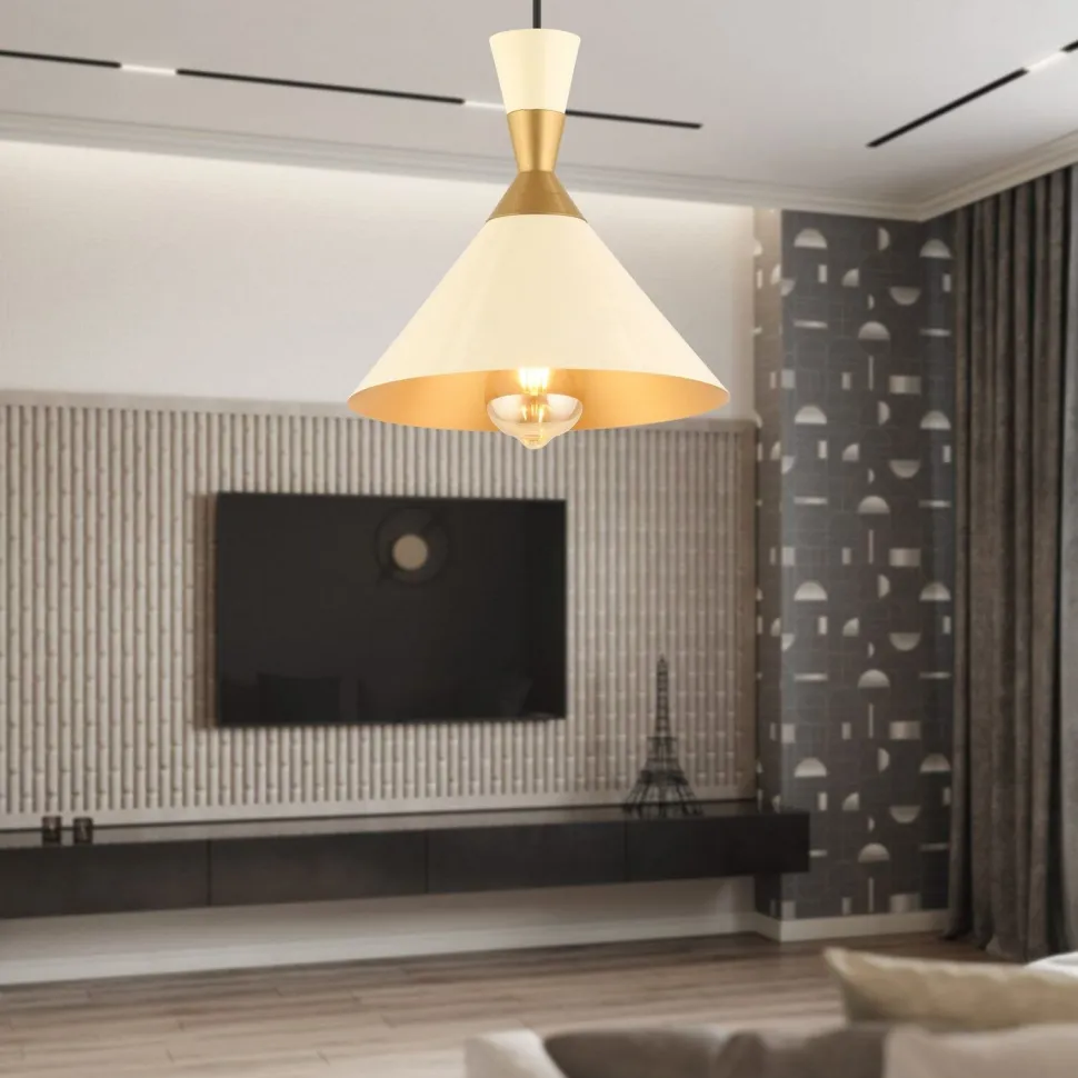 Riippuvalaisin Linento Lighting RT-18, Ø25cm, E27, max. 40W, IP20, valkoinen