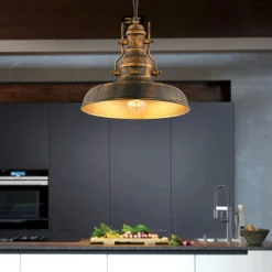 Riippuvalaisin Linento Lighting RT-7, Ø33cm, E27, max. 40W, IP20, vintage tummanruskea