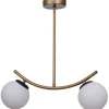 Riippuvalaisin Linento Lighting Velvet 2-osainen valkoinen/kulta