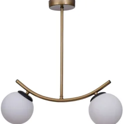 Riippuvalaisin Linento Lighting Velvet 2-osainen valkoinen/kulta
