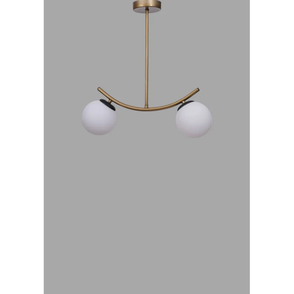 Riippuvalaisin Linento Lighting Velvet 2-osainen valkoinen/kulta