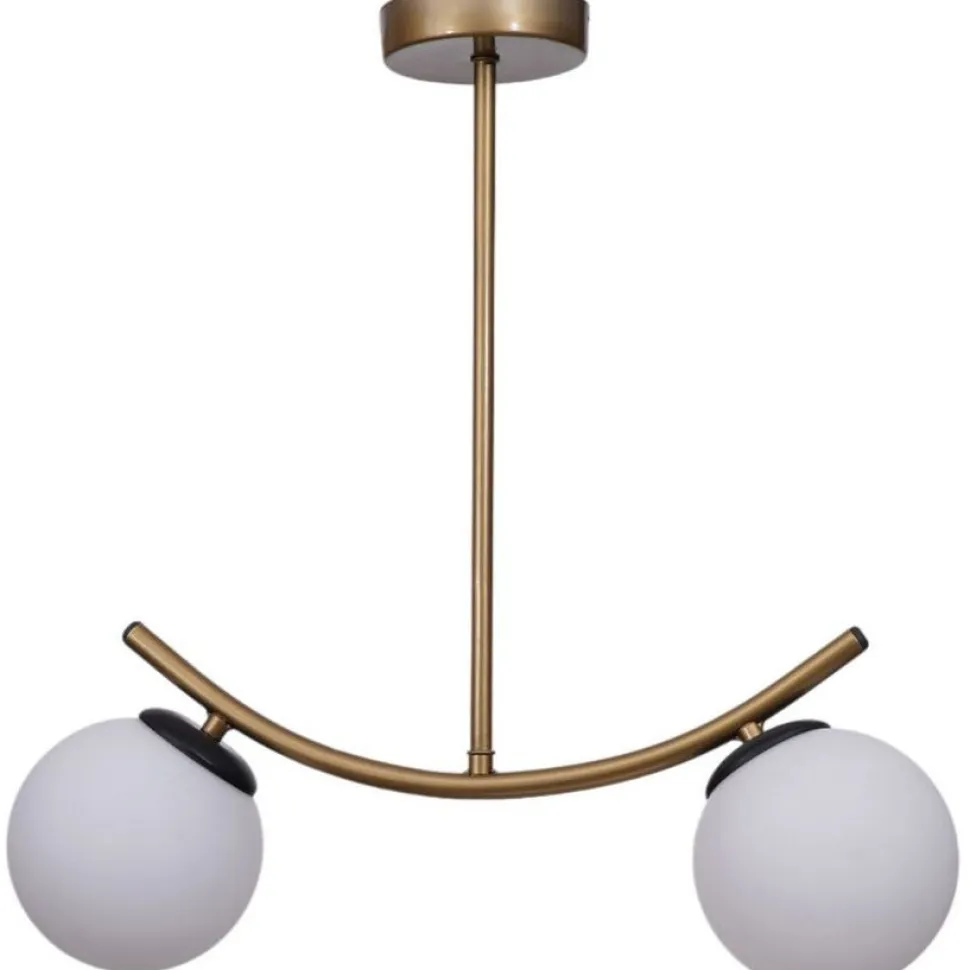 Riippuvalaisin Linento Lighting Velvet 2-osainen valkoinen/kulta
