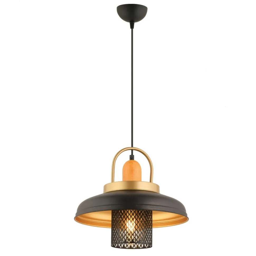 Riippuvalaisin Linento Lighting YM-4, Ø32cm, E27, max. 40W, IP20, musta