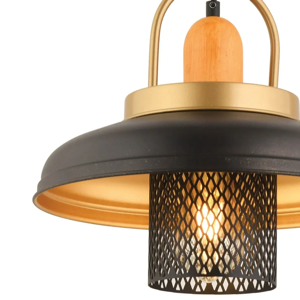 Riippuvalaisin Linento Lighting YM-4, Ø32cm, E27, max. 40W, IP20, musta
