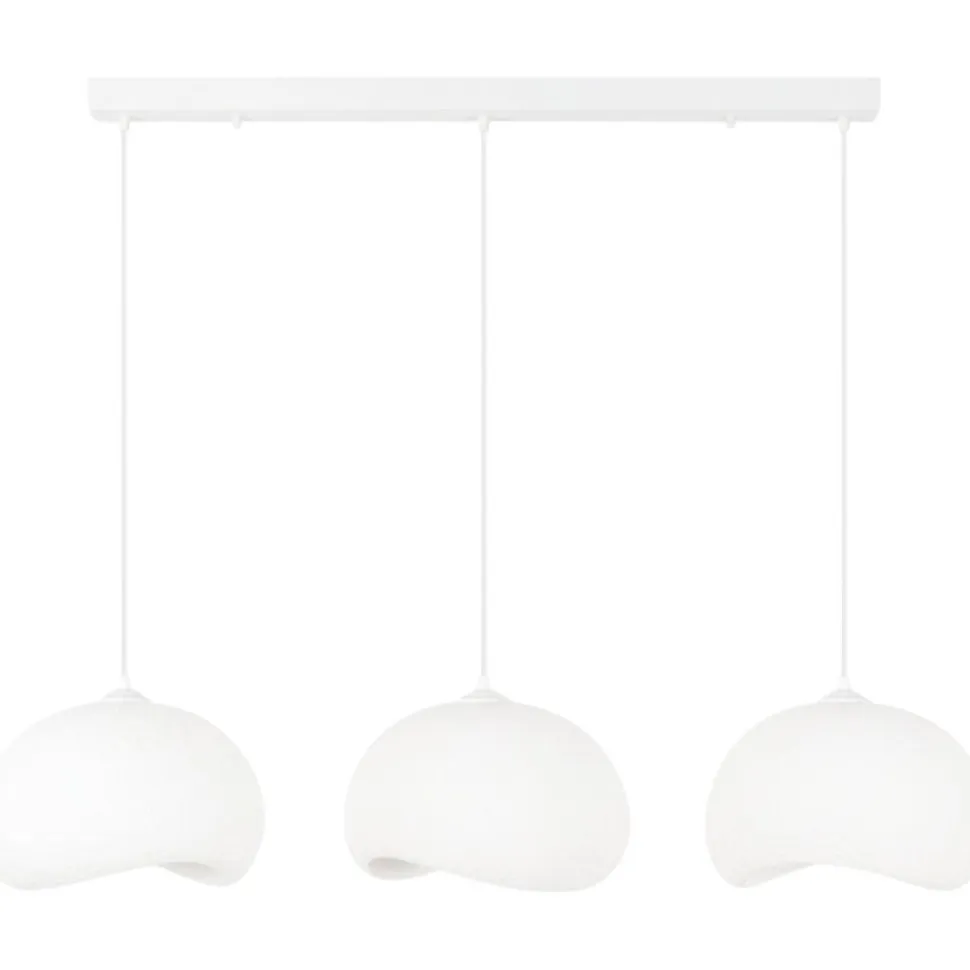 Riippuvalaisin Linento Lighting Yontu 15853A, 3-osainen, valkoinen