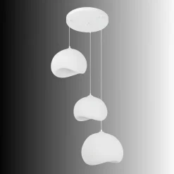 Riippuvalaisin Linento Lighting Yontu 3-osainen valkoinen
