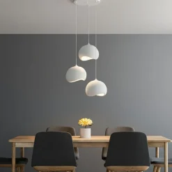 Riippuvalaisin Linento Lighting Yontu 3-osainen valkoinen