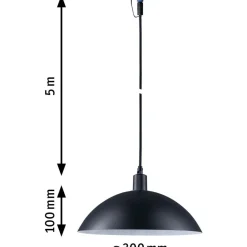 Riippuvalaisin Paulmann Plug & Shine Mapalo, IP44, 3000K, 2W, antrasiitti