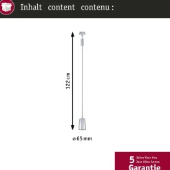 Riippuvalaisin Paulmann URail Cone GU10 max. 10W himmennettävä valkoinen