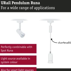 Riippuvalaisin Paulmann URail Runa GU10 max. 10W himmennettävä mattamusta