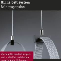 Riippuva valaisinhihnan pidike Paulmann ULine 45x15mm säädettävä 2m musta