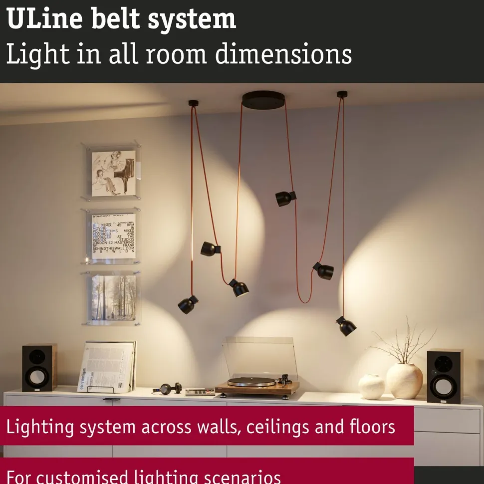 Ripustettava spottivalaisin Paulmann ULine Ronde Ø85mm LED 3000K 7W musta