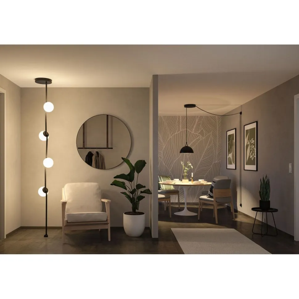 Ripustettava valaisin Paulmann ULine Ball Ø15cm LED 3000K 8W valkoinen/musta