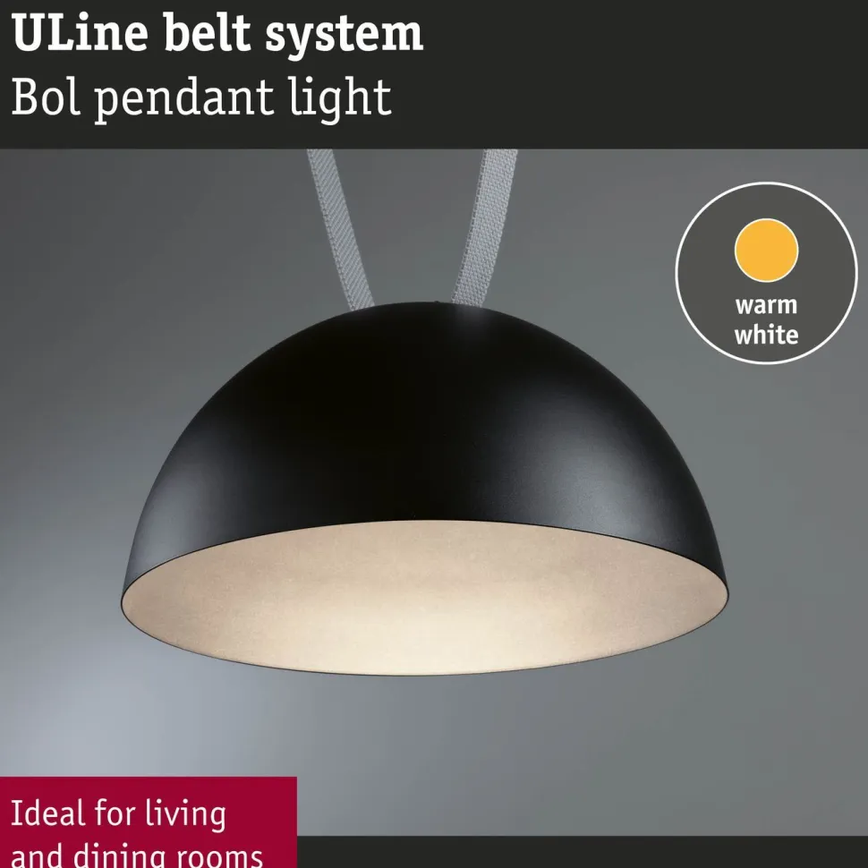 Ripustettava valaisin Paulmann ULine Bol Ø30cm LED 3000K 12W musta