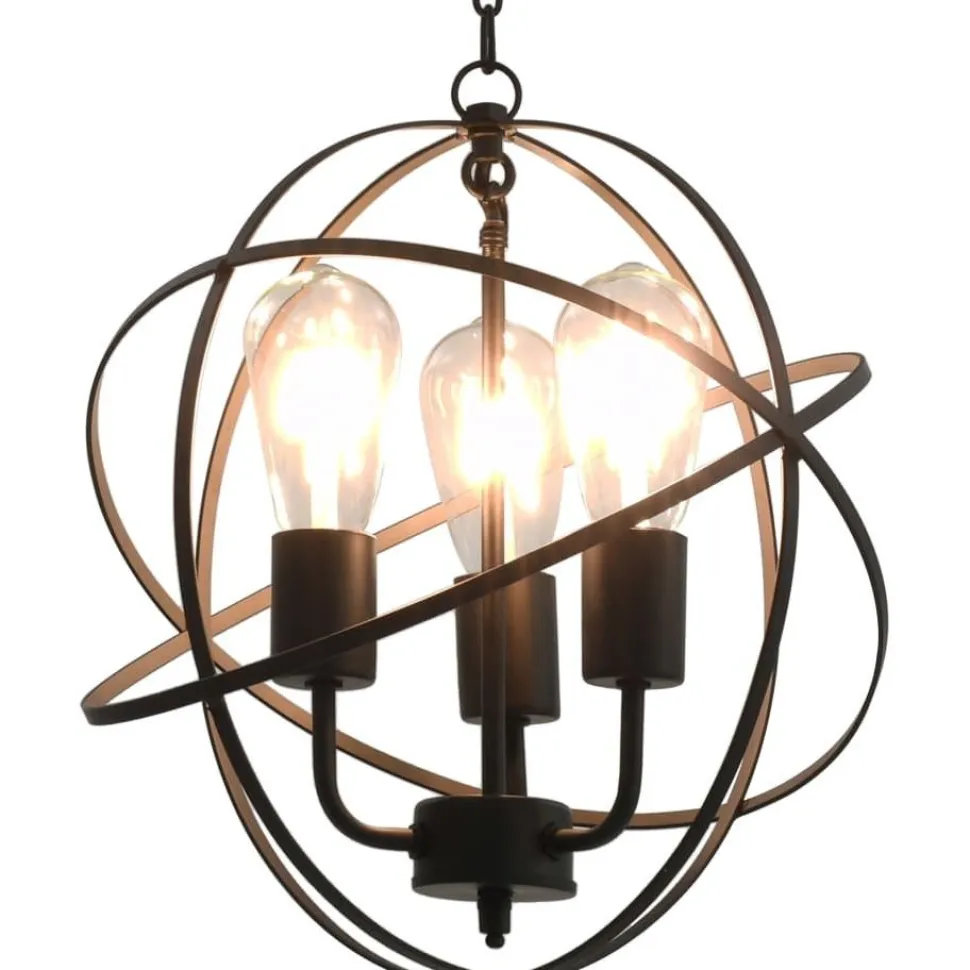 Roikkuva lamppu musta pallo 3 x e27 bulbs